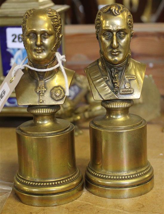 Pr bronze military gent busts